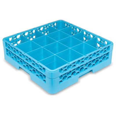 Carlisle RG16-114 16-Compartment Blue Glass Rack