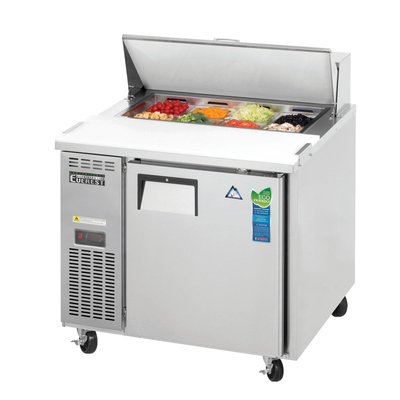 Everest EPR1 Sandwich Salad Prep Table 8 Pans, 115v, NSF - 9 cu. ft.