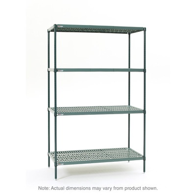 Metro Super Erecta Pro EZPR1836NK3-4 Industrial Wire 4-Shelf Restaurant Shelving Unit with Removable Plastic Mats, Easy Order Kit, 18" x 36" x 74"