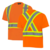 Safety T-Shirt - High Visibility Orange - Bird’s-Eye Polyester - CSA Class 2 Level 2 - Radiophone Clip - Large