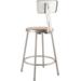 NPS 6224B NPS® 24" Heavy Duty Steel Stool with Backrest