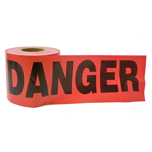 Barricade Tape - Danger - Red - 3" x 300' - 2 mil