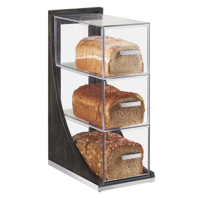 Cal-Mil 3815-87 6-1/2"W x 13"D x 20-1/4"H Cinderwood Bread Case