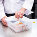 Araven 03044 8.5 Qt Full Size Polypropylene Square Containers (6