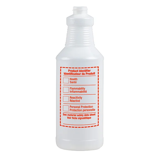 Spray Bottle - Round - 24 oz - WHMIS Label