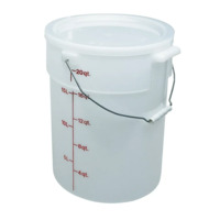 Cambro PWB22148 White Handwash Pail w/Bail