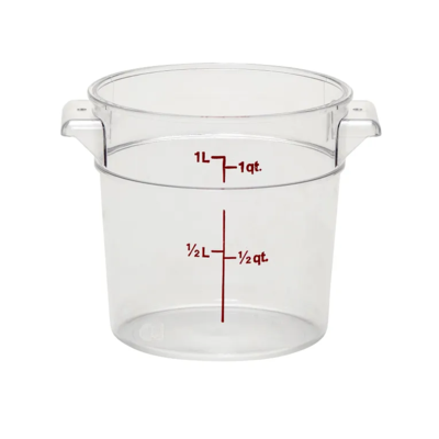 Cambro Camwear 1 qt. Round Food Storage Containers