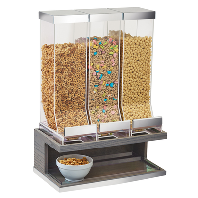 Cal-Mil 3823-83 (3) 10L capacity bins Ashwood Cereal Dispenser