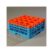 Carlisle RG16-3C412 OptiClean™ 16-Compartment Blue Glass Rack wi