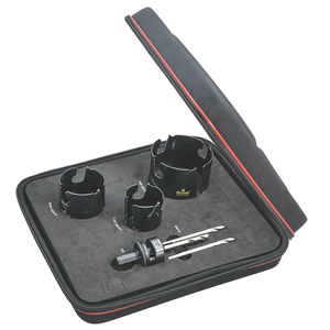 STARRETT KMP03031-N 6 Piece Hole Saw Kit - Carbide Tipped - General Purpose