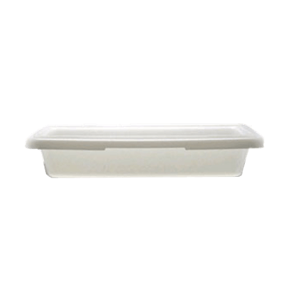 Cambro 12183P148 Poly 12"L x 18"W x 3-1/2"H White Food Storage Boxes