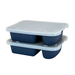 two compartment silicone food tray