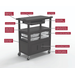 Luxor ECMBSKBC-B Deluxe Teacher Cart with Locking Cabinet, Stora