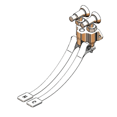T&S Brass B-0504-03 Pedal Valve Double