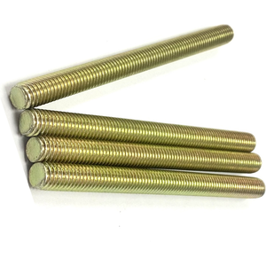 1/2" - 13 X 36" FULLY THREADED STRAIGHT ROD SAE J429 GR 8 ZINC TRIVALENT YELLOW