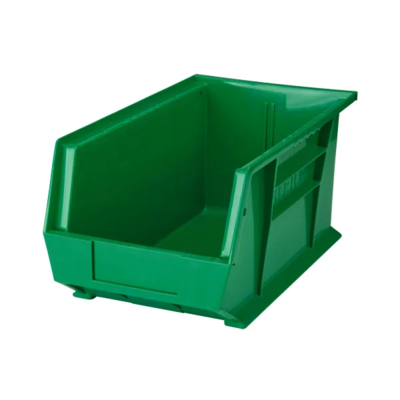 Stack & Hang Bin - Plastic - 8-1/4" x 14-3/4" x 7" - 60 lb Capacity - Green