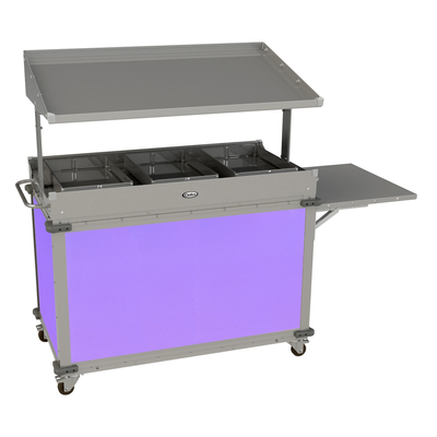 Cadco CBC-GG-B3-L7 MobileServ® Standard Grab & Go Merchandising Cart Large 1-Sided Grab & Go Shelf On Top