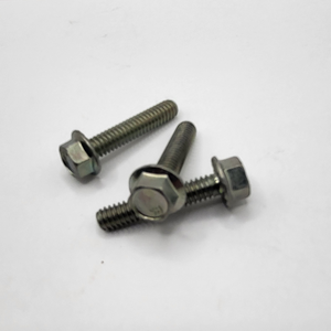 1/4" - 20 X 1 1/4" SERRATED HEX FLANGE SCREW STEEL CASE HARDENED ZINC TRIVALENT CLEAR PER JD PRINT