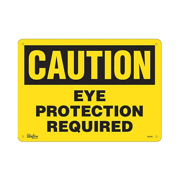 Eye Protection Required Sign - 14" x 10" - Plastic - English