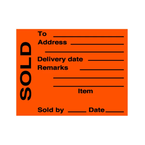 Sold Label - 4-1/2" x 3-1/2"