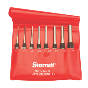 STARRETT S565PC Drive Pin Punches, Set Of 8