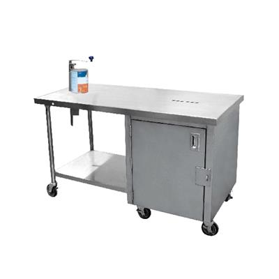 Cook's 30" x 60" Can Opener Table w/Locking Cabinet