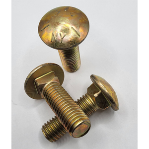 5/8" - 11 X 2" SHORT SQUARE NECK ROUND HEAD BOLT SAE J429 GR 5 ZINC YELLOW