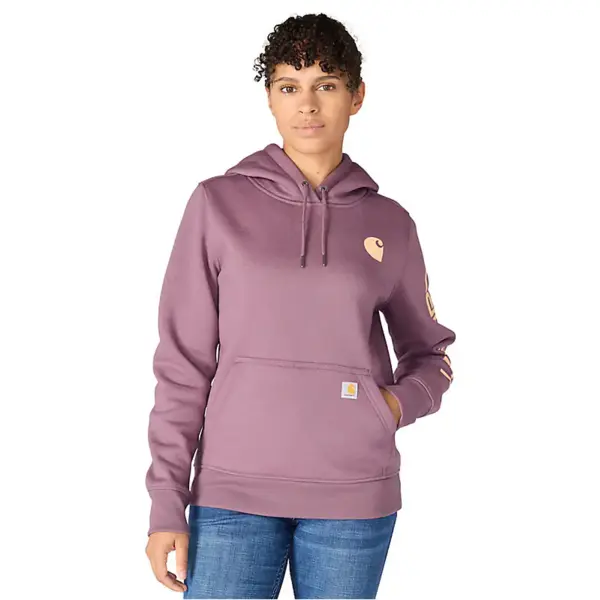 CARHARTT 102791 - Relaxed Fit Midweight Logo Sleeve Graphic Sweatshirt - Ash Berry Heather