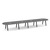 20' Signature Racetrack Conference Table with Metal VA Legs - Newport Gray Top, Black Base