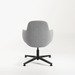CHK73420 VIVA CLUB CHAIR w/ BLACK FIXED BASE - Ash Seat