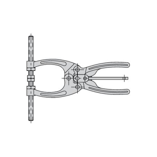 Carr Lane CL-254-PL-2 Forged Toggle Pliers (700lbs) 1-3/4" Jaw, Dual Hex-Head Spindles