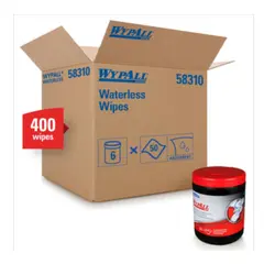 58310 KC WYPALL WATERLESS CLEANING WIPES, 9.5X12, 50 WIPES/CONTAINER, 8 CONTAINERS/CASE