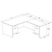 CLALD1047- Classic L-Shape Desk 71" W x 36" D with 47" Return and 2 Box/File Pedestals- Cherry