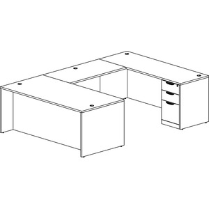 CLAUD2004 U-Shape Typical 71" X 108" Desk- Aspen