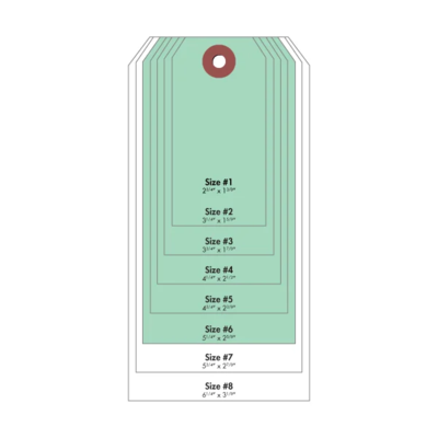#6 Cardstock Tag - Green