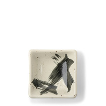 Black & White Brush Sauce Dish
