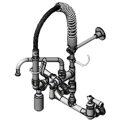 T&S Brass MPY-8WCV-08-CR Mini Pre-Rinse Unit Low Flow Spray Valve