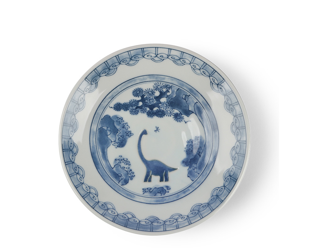Edo-Style Dino Plate 6.25" Shinogiryu