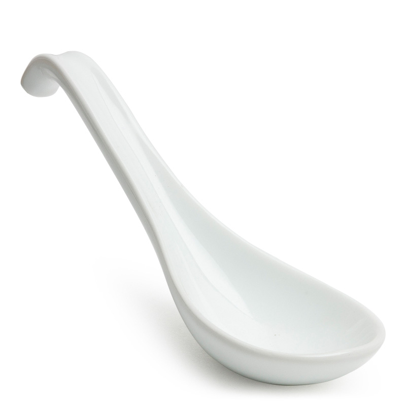 Soup Spoon With Hook White