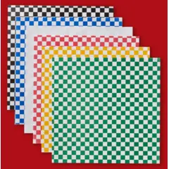 12 X 12" YELLOW CHECKERED SANDWICH WRAP, 6000/CA FIS 1620