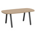 SIGAR7635N - 6 ft. Arena Conference Table w/Black Metal VA Leg