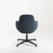 CHK73420 VIVA CLUB CHAIR w/ BLACK FIXED BASE - Blue Seat