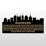 Custom Football Warning Label Decals