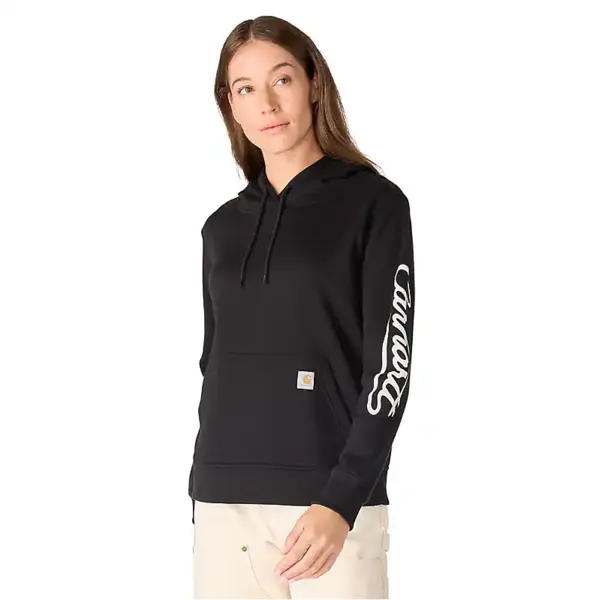 CARHARTT 107414 - Women's Sawyer Script Logo Sweatshirt - Black