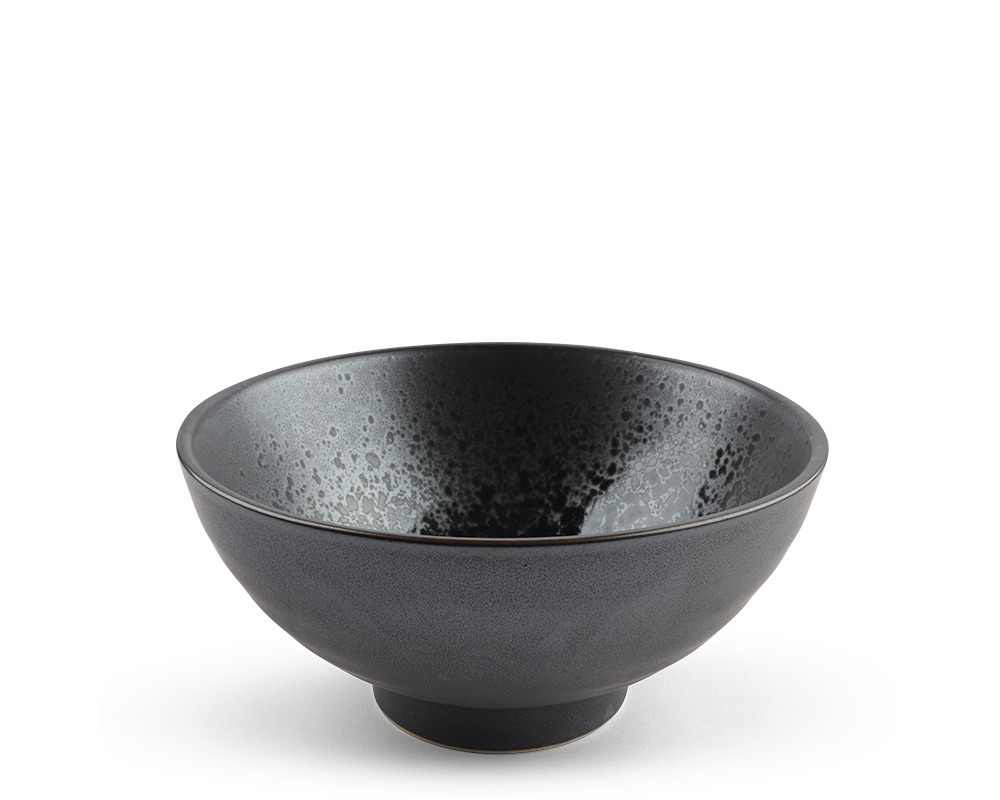 Silver Black Granite Bowl 7-3/4"