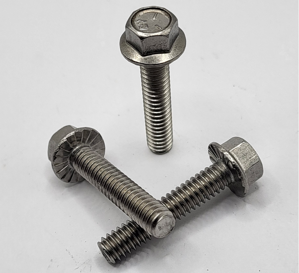 1/4" - 20 X 1 1/4" IFI-111 SERRATED HEX FLANGE SCREW 18 - 8 STAINLESS STEEL PASSIVATED
