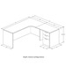 CLALD1003 Right 71"x71" Classic L-Shape Desk- Maple