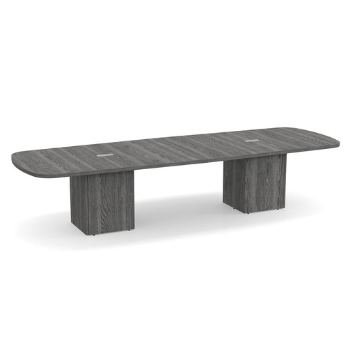Arena Conference Table 12 Ft with Cube Base - Newport Grey