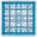Carlisle RG25-214 Opticlean 25-Compartment Blue Glass Rack w/2 B