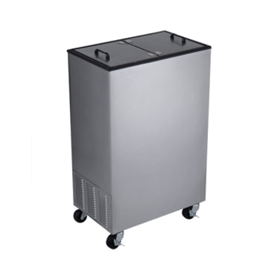 Silver King SKFI15-ELUS1 Adjustable Temperature Control Dual Flip-Top Lid 14"W Mobile Ice Cream Freezer